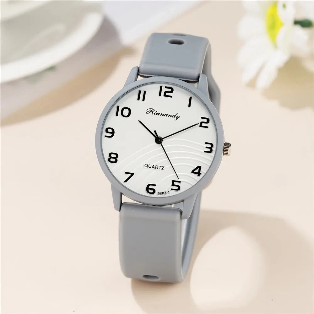 Women's Arabic Dial Silicone Watch