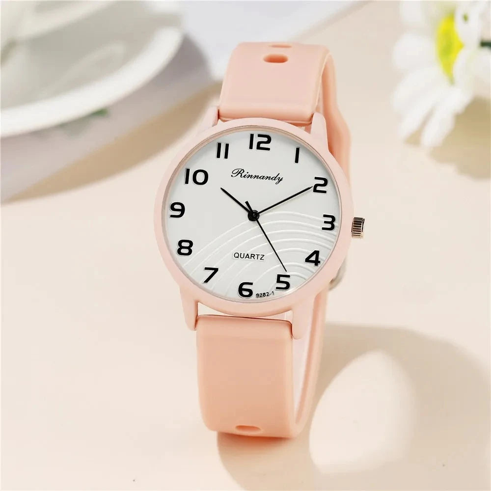 Women's Arabic Dial Silicone Watch