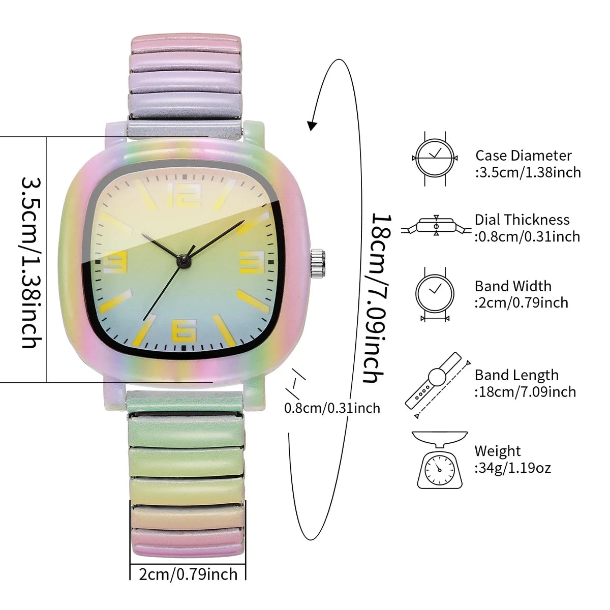 Women's Rainbow Gradient Watch