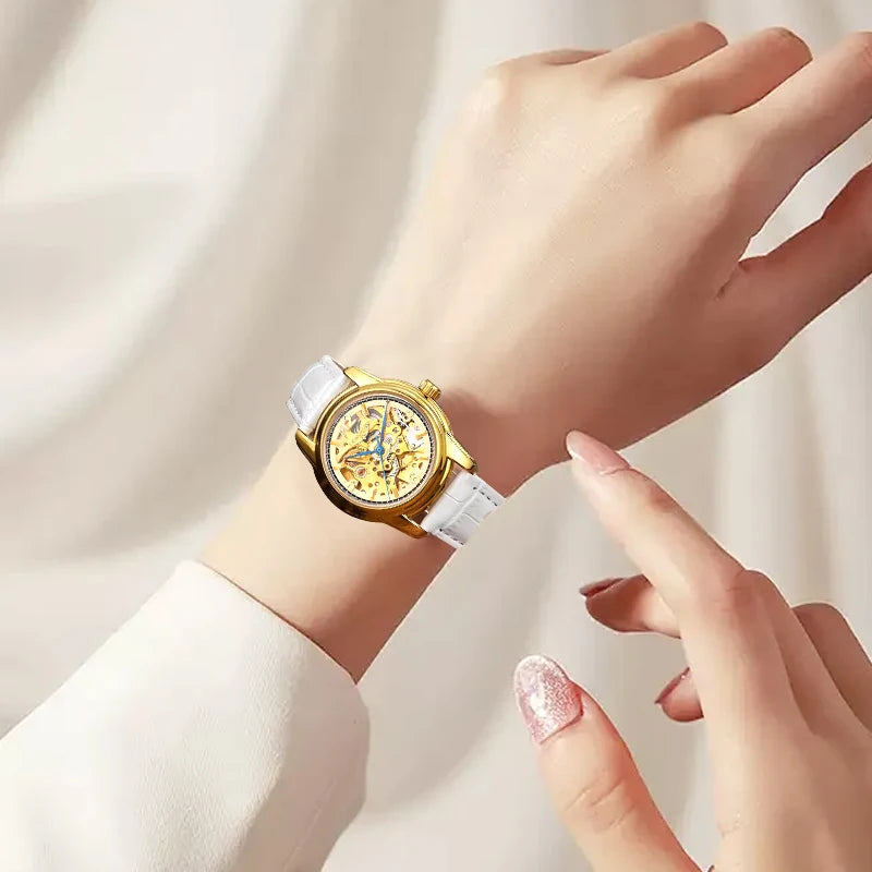 Women Automatic Watch Fashion Cute Mechanical Wristwatches Dainty Elegant Waterproof Luxury Gifts for Girlfriend Watch