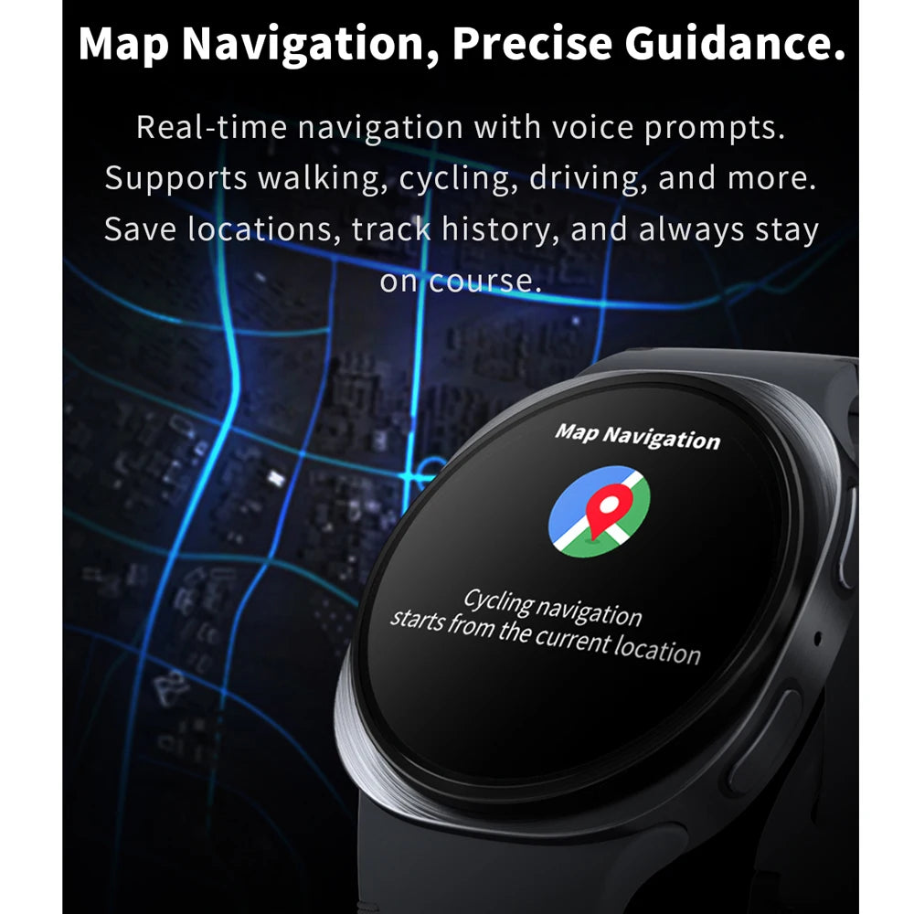 2026 New GPS Map Navigation Smart Watch For Men Women NFC Compass Sports Watch Bluetooth Call AMOLED HD Smartwatch 8 mini