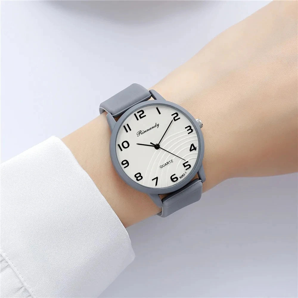 Women's Arabic Dial Silicone Watch