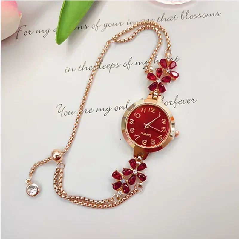 1 pcs Women Watches Brand Vintage Strass Watches Quartz Bracelet Ladies Luxury Wrist Watch Female Watch Montre Femme Watch