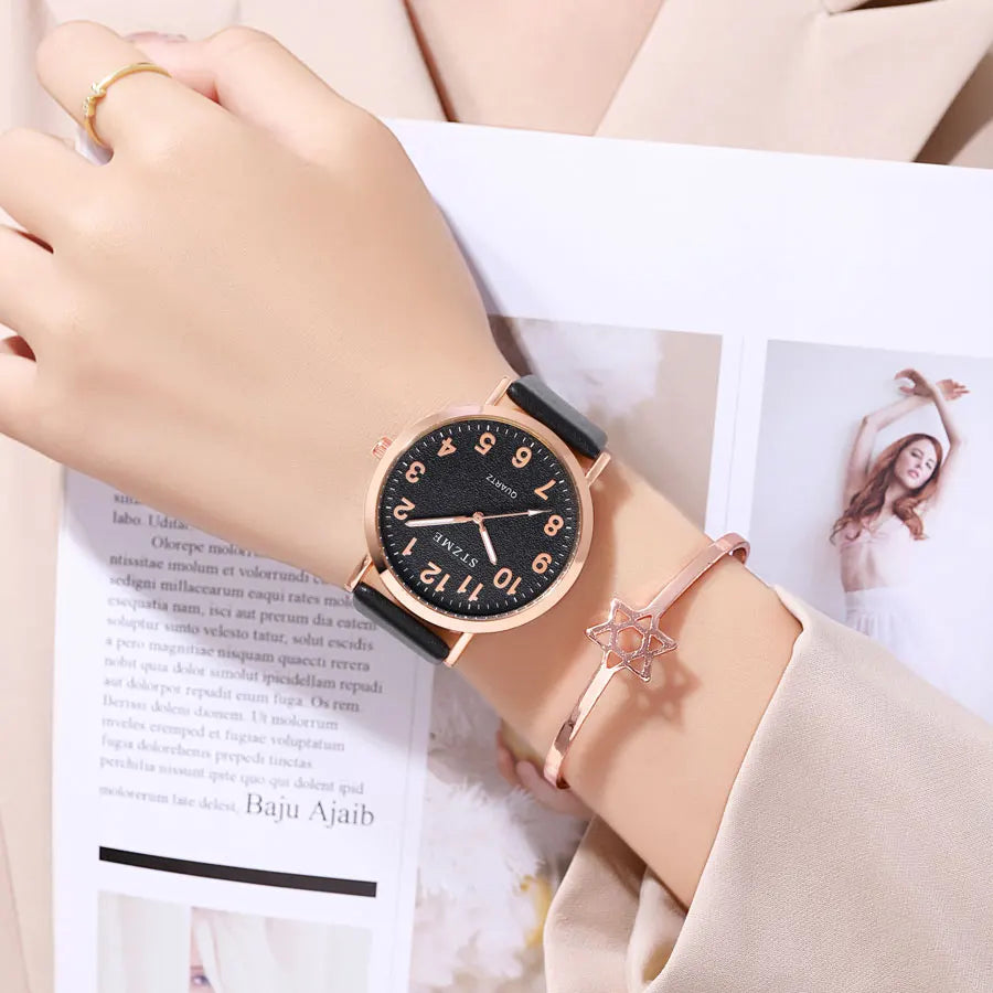Women's Luminous Leather Watch
