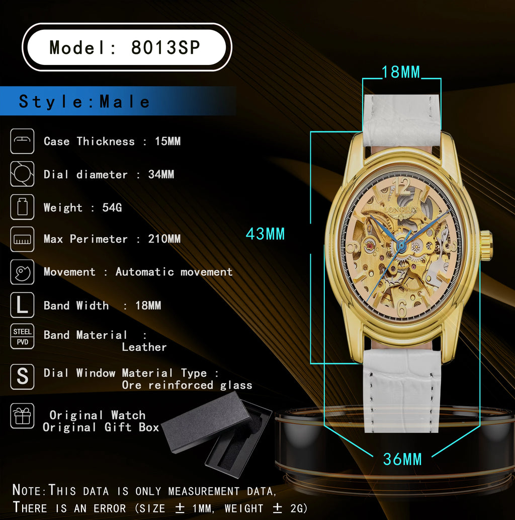Women Automatic Watch Fashion Cute Mechanical Wristwatches Dainty Elegant Waterproof Luxury Gifts for Girlfriend Watch