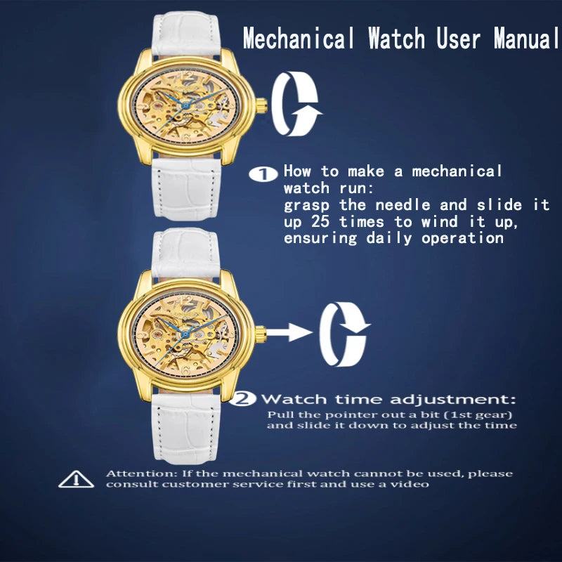 Women Automatic Watch Fashion Cute Mechanical Wristwatches Dainty Elegant Waterproof Luxury Gifts for Girlfriend Watch