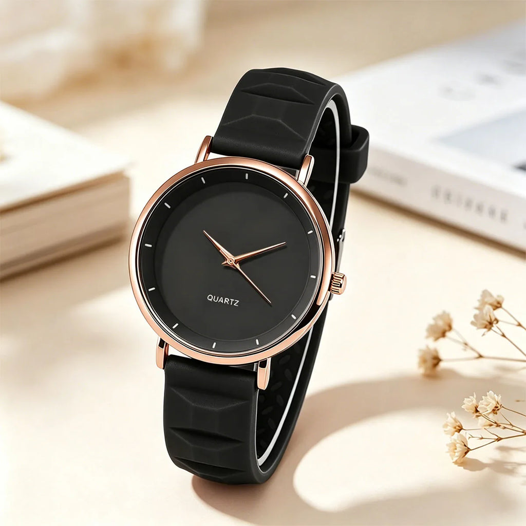 Women's Round Dial Silicone Watch