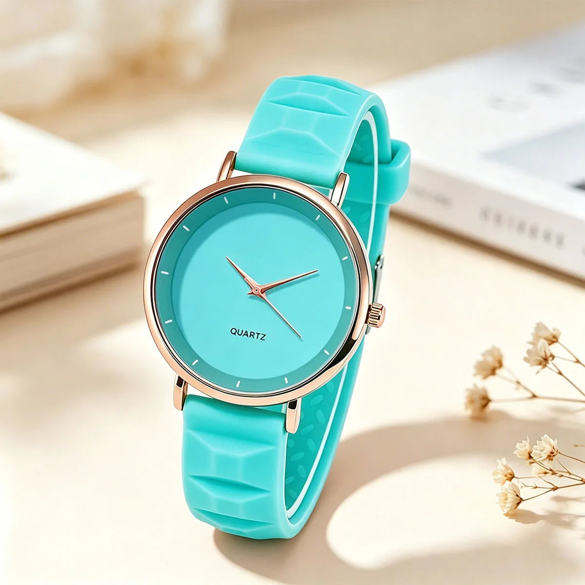 Women's Round Dial Silicone Watch