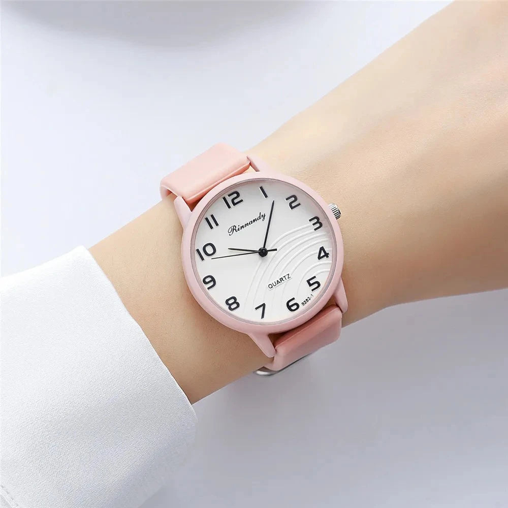 Women's Arabic Dial Silicone Watch