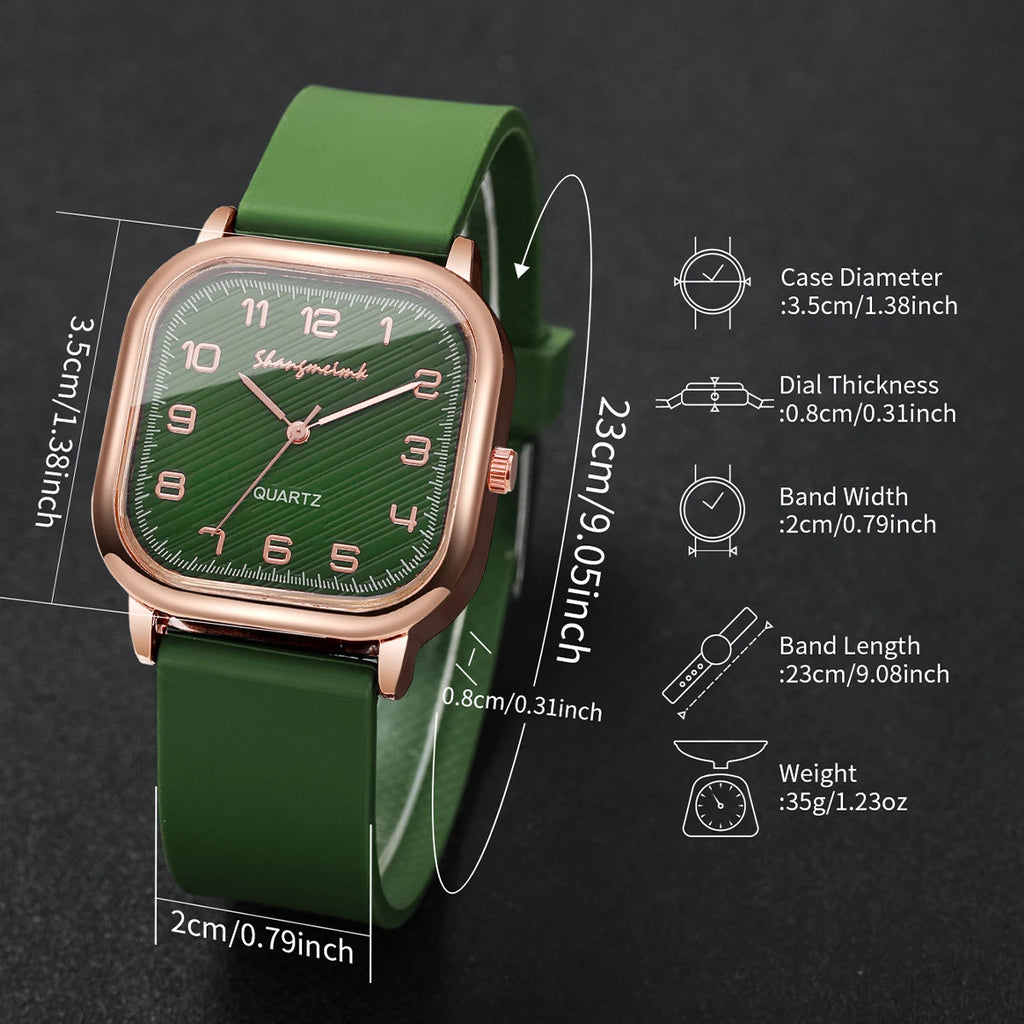 Women's Square Arabic Dial Watch